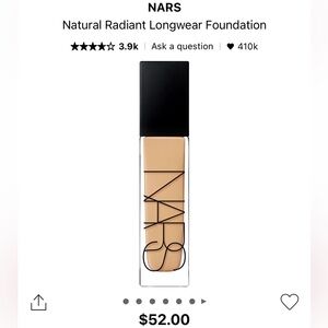 Nars natural radiant longwear foundation shade Barcelona M4 NEW